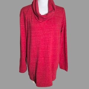 J. Jill Vibrant Red Cowl Neck Sweater